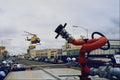 505029 Engine Company Deck Gun, Life Flight Lands At Accident A4 Photo Print