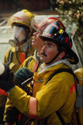 505032 Fire Fighters At Single family Residence Structure Fire A4 Photo Print