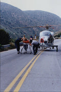505034 Sheriff's Helicopter Lands To Transport Cliff Rescue Victim A4 Photo Print
