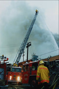 505041 Water Stream At Restaurant Fire In Suburban Area A4 Photo Print