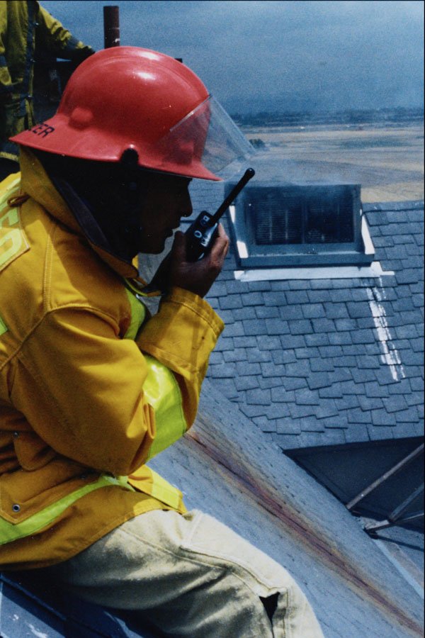 505043 Captain On Roof Of Airport Restaurant A4 Photo Print