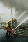 505046 Two Master Streams At Industrial Fire A4 Photo Print
