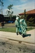 505054 Hazmat Incident Injures Two In Front Of Fast Food Outlet A4 Photo Print