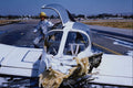 505057 Custom built Plane Destroyed, Runway Collision A4 Photo Print
