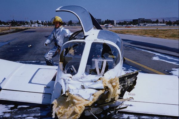 505057 Custom built Plane Destroyed, Runway Collision A4 Photo Print