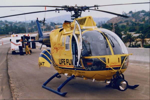 505066 Life Flight In Rural County, Waiting For Victim Pick up A4 Photo Print