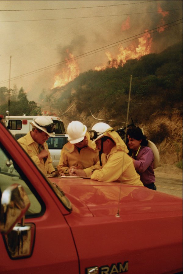 505072 Battalion Chiefs Plot Fire Fighting Logistics A4 Photo Print