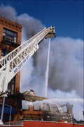 505080 Master Streams Attack Stubborn Commercial Multi alarm Fire A4 Photo Print