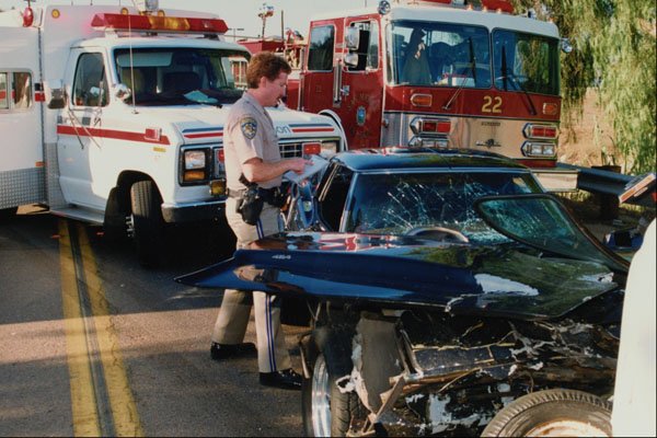 505094 Rural High Speed Multi injury Traffic Accident A4 Photo Print