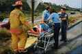 505098 Freeway Accident Victim Prior To Ambulance Transport A4 Photo Print