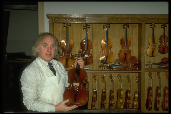506015 Violin Maker At His Best A4 Photo Print