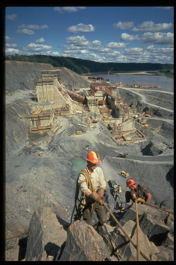 506020 Working On Dam Project, Nova Scotia A4 Photo Print