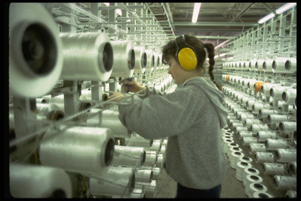 506023 Textile Spinning Department, Nova Scotia A4 Photo Print