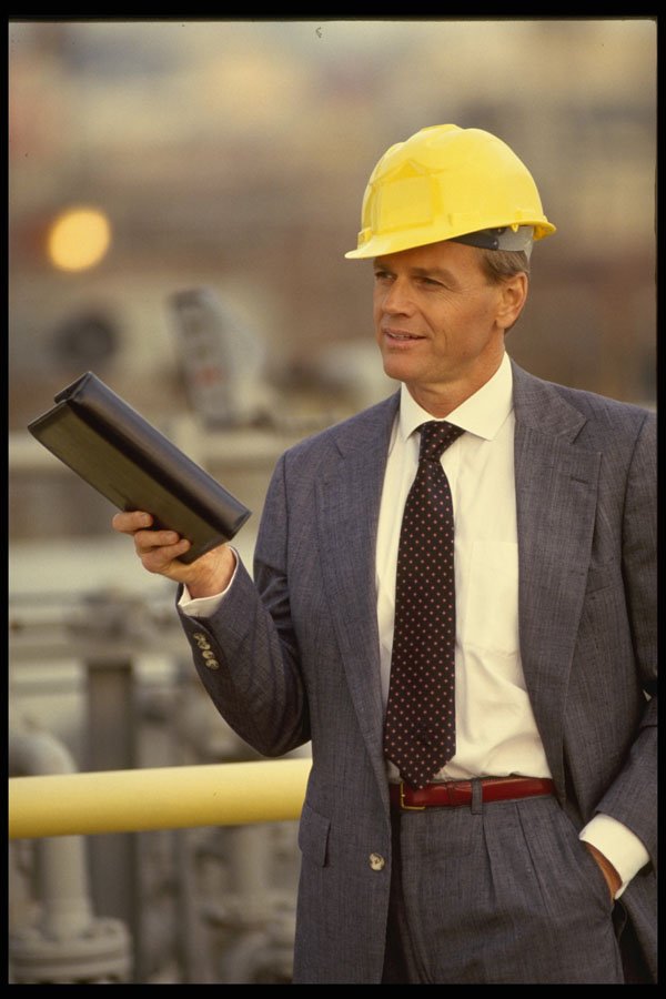 506062 Businessman At Construction Site A4 Photo Print