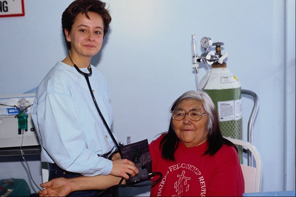 506092 Elder Native Woman, Quebec A4 Photo Print