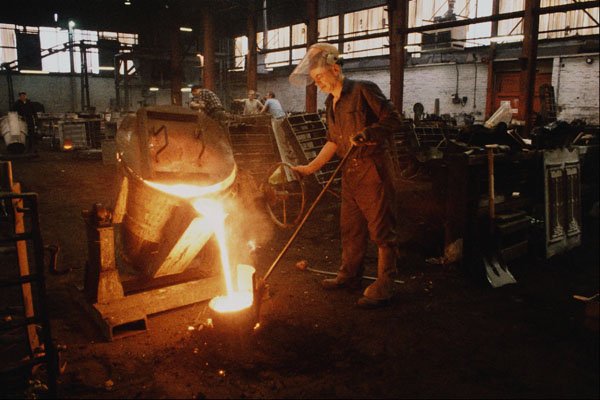 506094 Foundry Workers A4 Photo Print