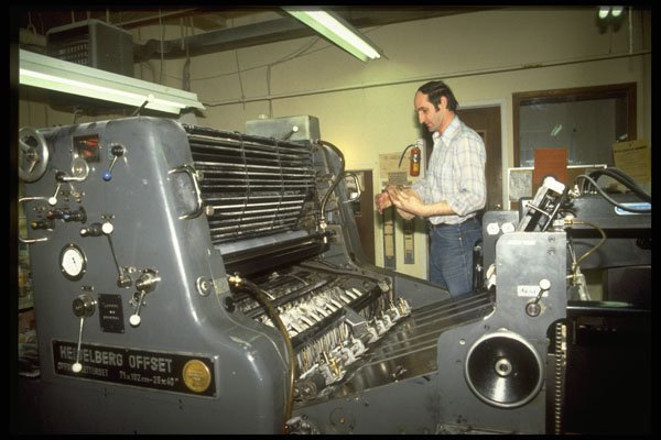 506097 At Work In Print Shop A4 Photo Print