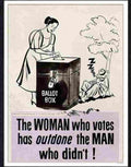 507 01 woman votes Advert A4 Photo Print