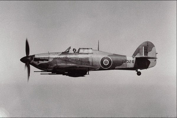 507006 Hawker HURRICANE In Flight, DND PA 145302 A4 Photo Print