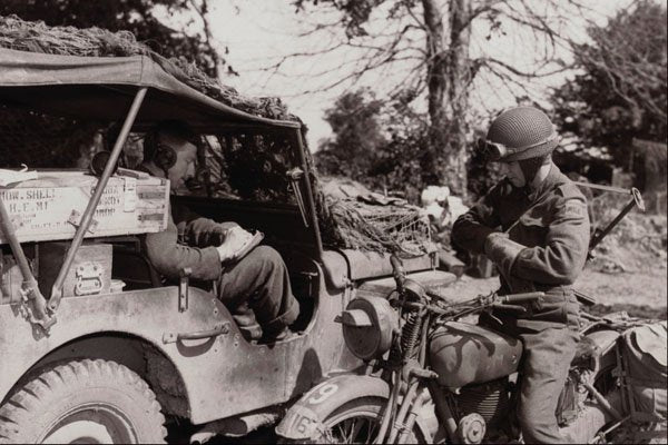 507069 Dispatch Rider, France, 1944, Dean, DND PA 137516 A4 Photo Print