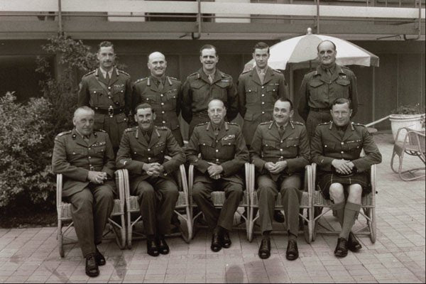 507078 1st Cdn. Army Generals, Netherlands, 1945, Bell, DND PA 134281 A4 Photo Print