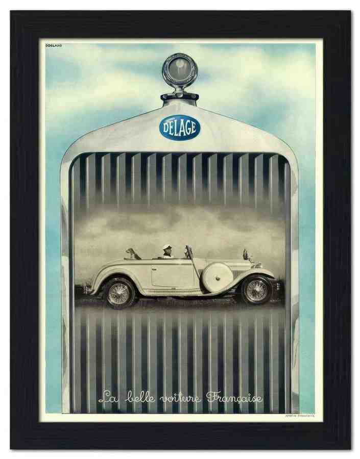 507K delage french car advert 1930s 2 Vintage Advert A4 Photo Print