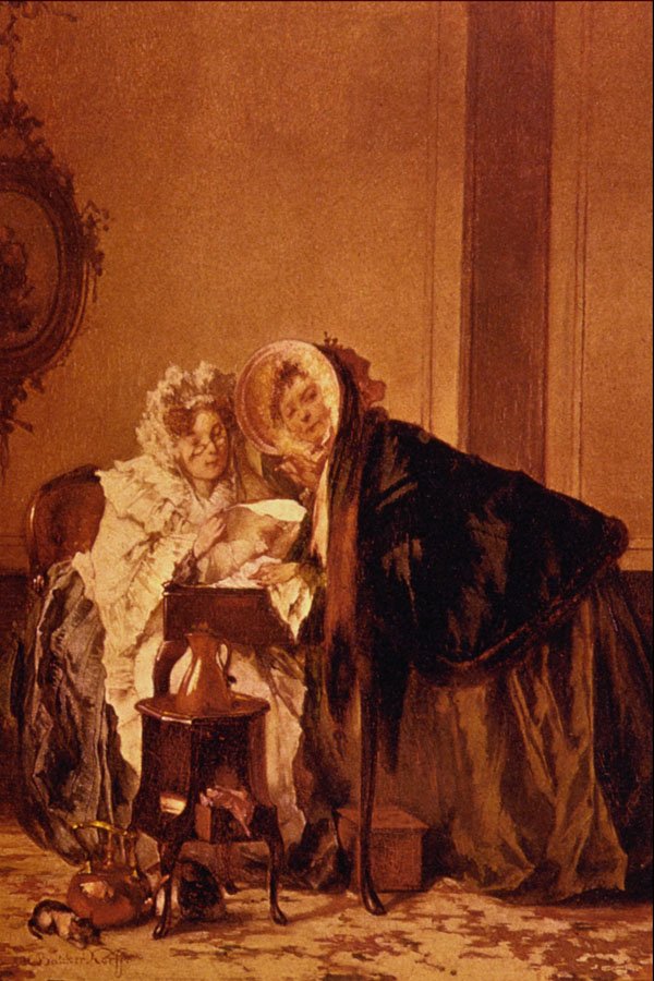 508059 Gossiping , A.H. Bakker Korff A4 Photo Print