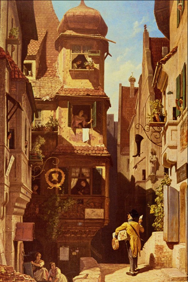 508061 The Postman In Rosenthal , Carl Spitzweg A4 Photo Print