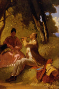 508066 The Flutist , Carl Spitzweg A4 Photo Print
