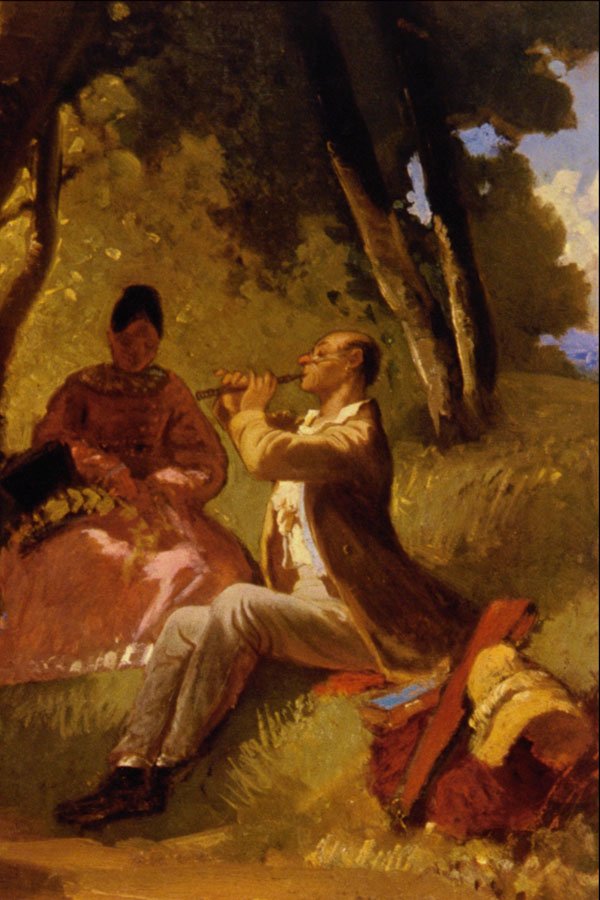508066 The Flutist , Carl Spitzweg A4 Photo Print