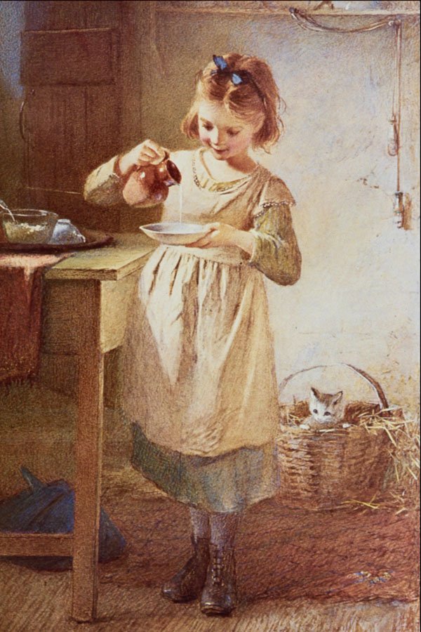 508068 Kitty's Breakfast , Emily Farmer A4 Photo Print