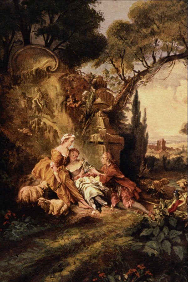 508077 Les Plaisir De La Vie Champetre , Francois Boucher A4 Photo Print