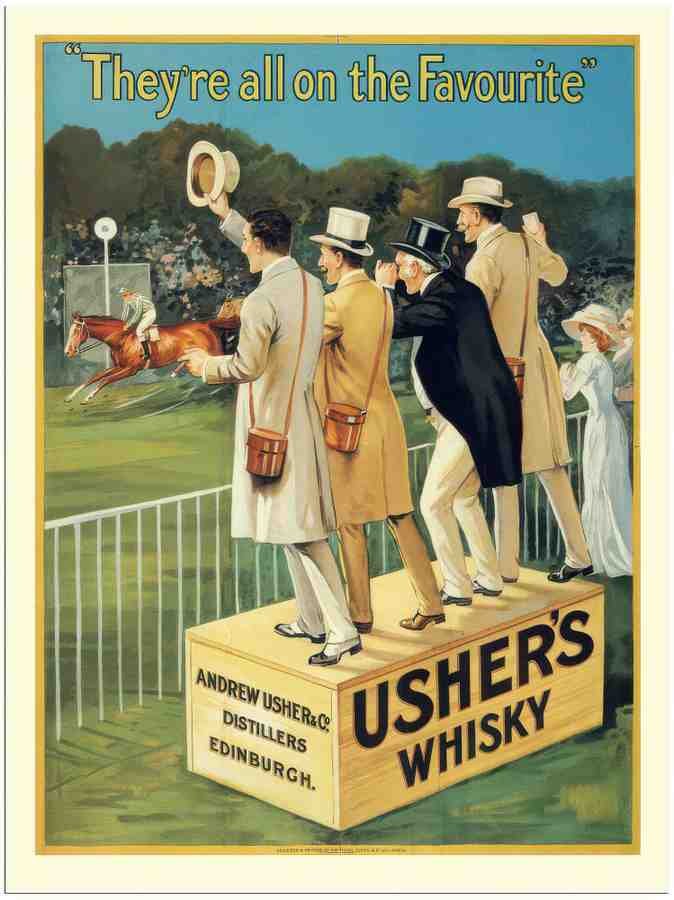 510 ushers whisky robert hepple 1911 2 Vintage Advert A4 Photo Print