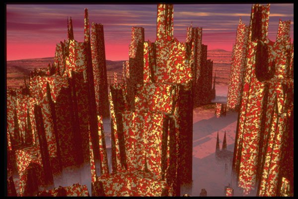 510020 Red Lava Sticks A4 Photo Print