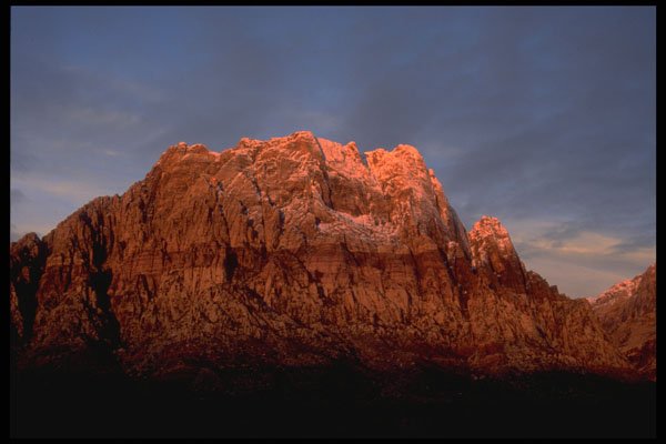 510025 Sandstone Mountain At Dawn, Red Rock Canyon A4 Photo Print