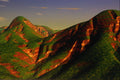 510087 Chiseled Rock Face And Vegetation A4 Photo Print