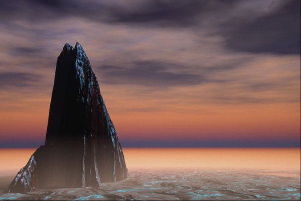 510091 Black Granite At Dusk A4 Photo Print
