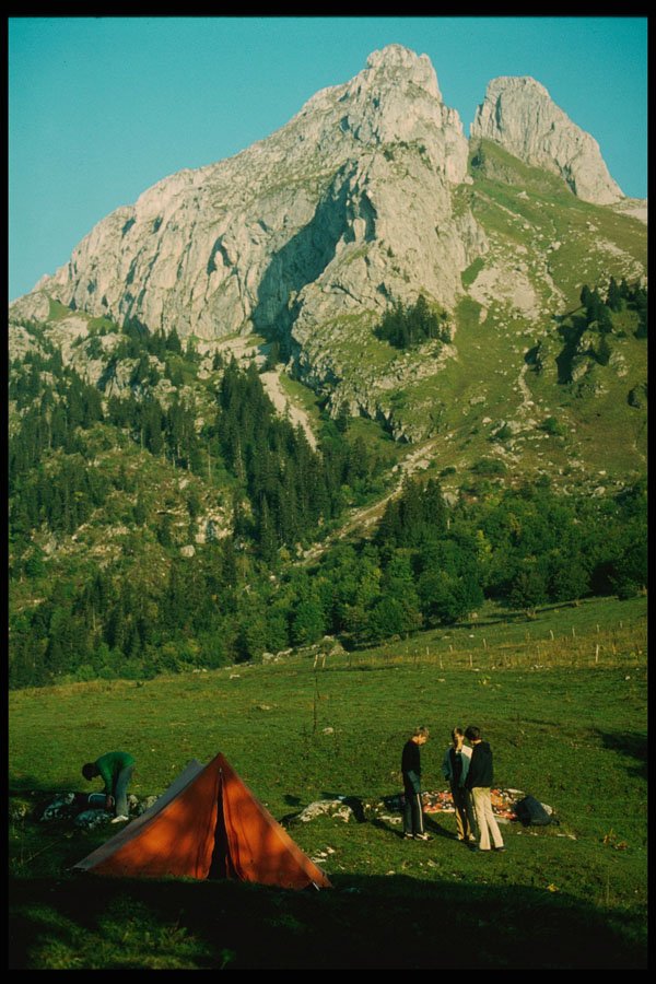 511001 Camping Under Les Junnelles , Switzerland A4 Photo Print