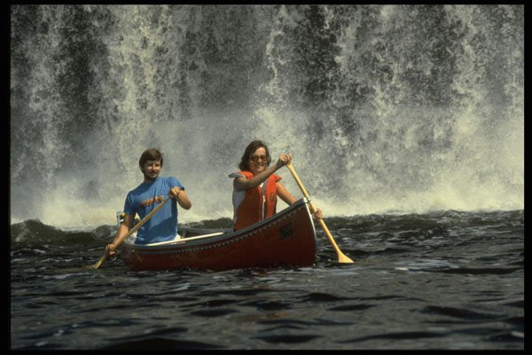 511033 Canoeists At Rideau Falls, Ottawa, Canada A4 Photo Print