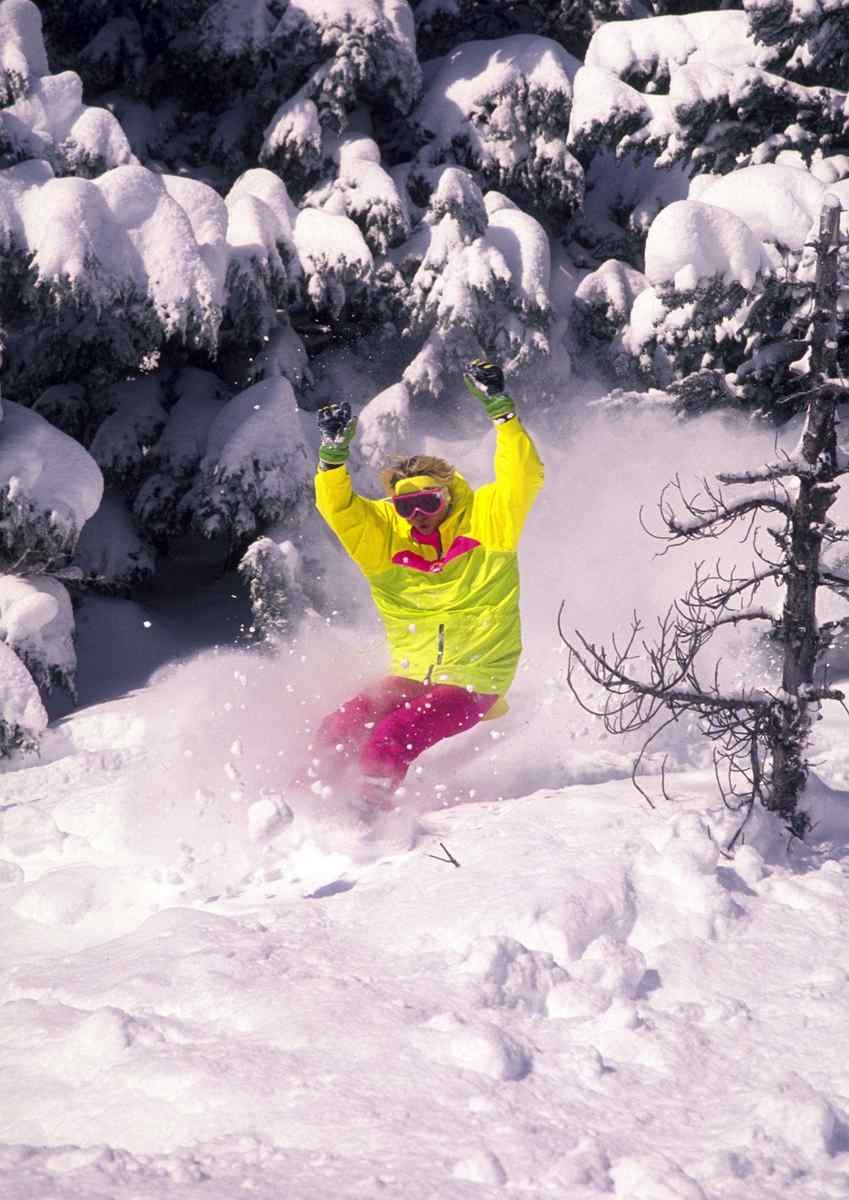 511068 Deep Powder Snowboarding Mount Hood Meadows Oregon A4 Photo Print