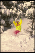 511068 Deep Powder Snowboarding, Mount Hood Meadows, Oregon A4 Photo Print