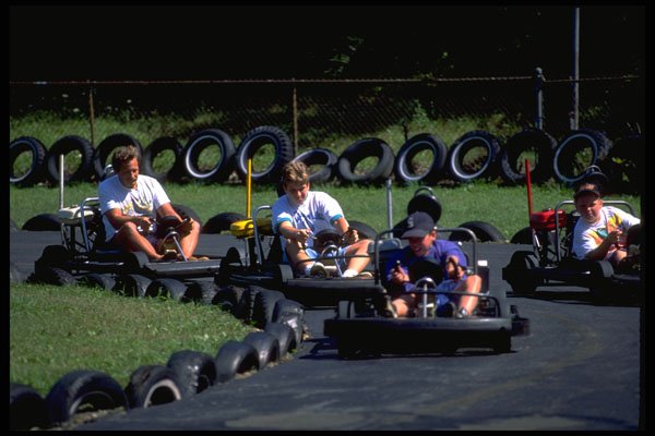 511080 Go cart Riding At Amusement Park, Upstate New York A4 Photo Print