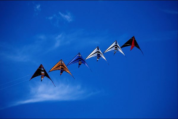 511086 Sextet Of Colorful Modern Kites, Washington A4 Photo Print