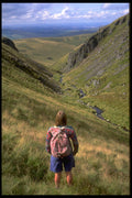 511099 Hiking, Cheviot, England A4 Photo Print