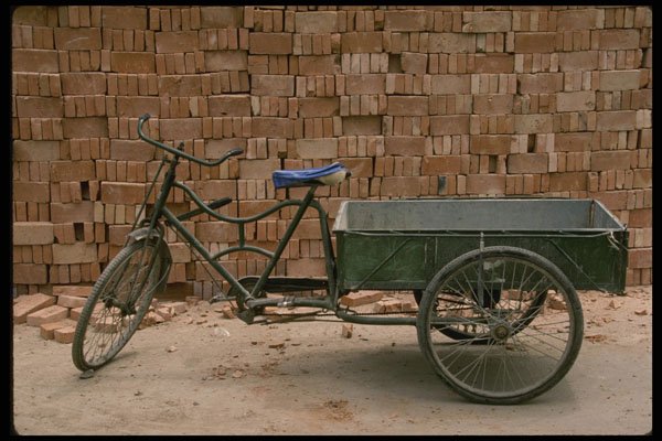512001 Brick Transportation Pedicycle, China A4 Photo Print
