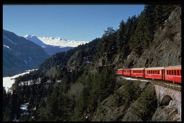 512010 Chur St. Moritz Train (Glacier Express), Switzerland A4 Photo Print
