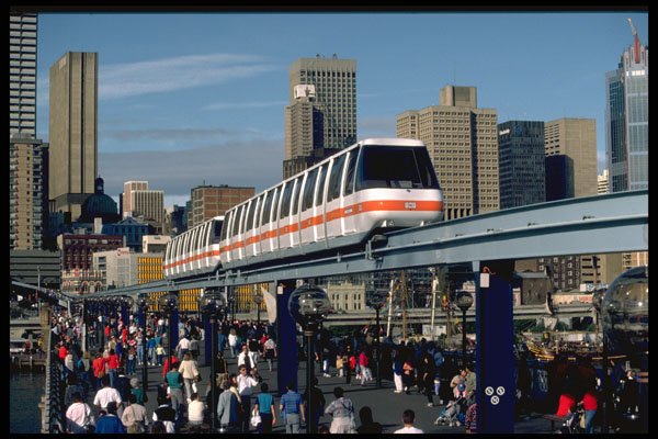 512017 Sydney Monorail Darling Harbor, N.S.W., Australia A4 Photo Print