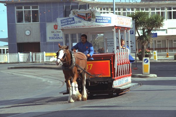 512042 Horse Tram, Douglas Promenade, Isle Of Man, England A4 Photo Print