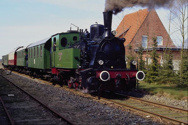 512082 Train With Steam Locomotives, Niedersachsen, Germany A4 Photo Print