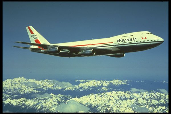 512089 Wardair 747 In Flight A4 Photo Print